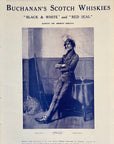 1912 Buchanan's Black & White Scotch Whisky Jingle Reynolds Art Print Ad