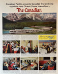 1955 Canadian Pacific Railway Print Ad The Canadian Streamliner Railroad Train