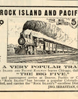 1893 Chicago Rock Island and Pacific Railway Railroad Print Ad The Big Five