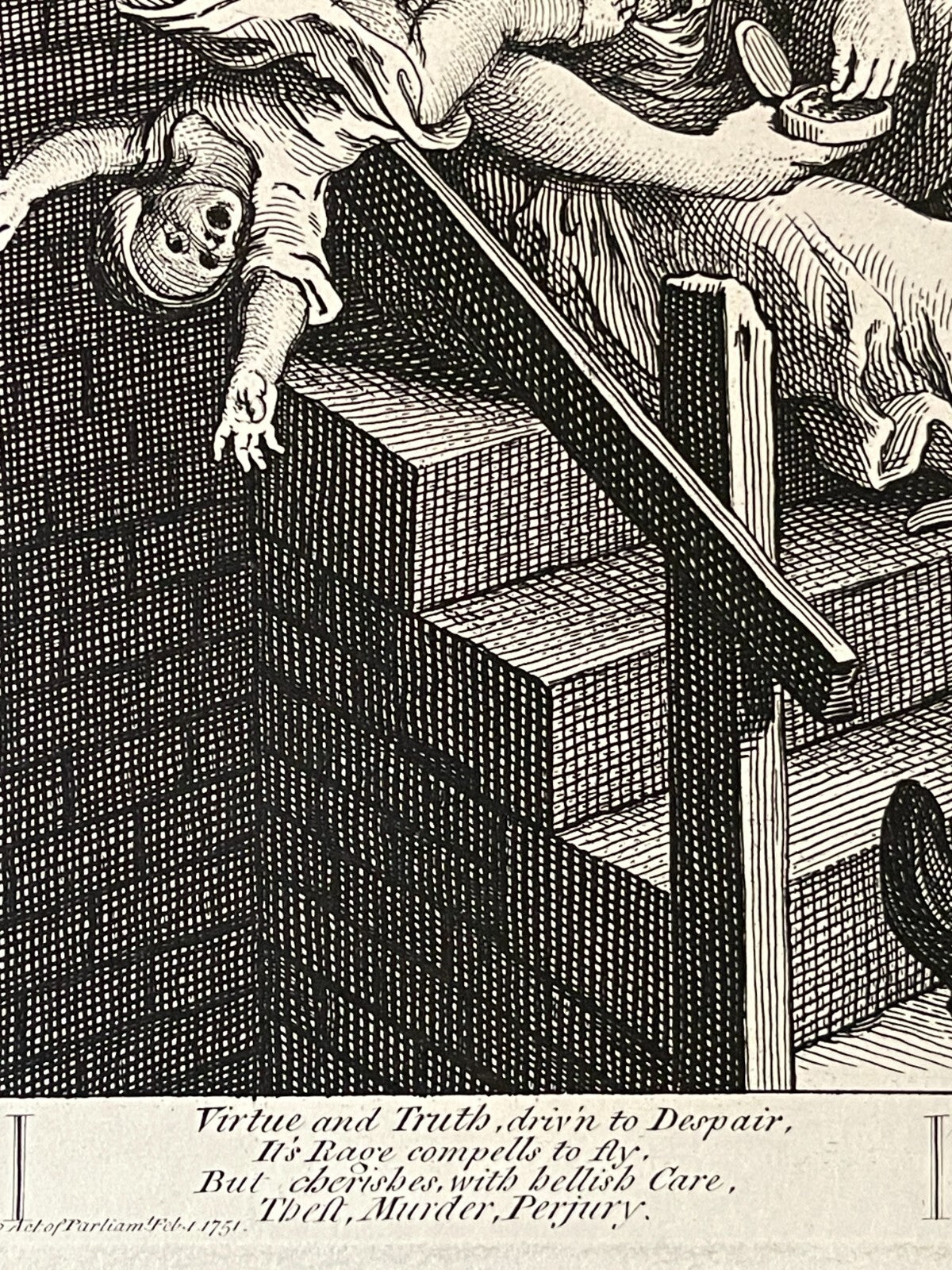 1822 BEER STREET & GIN LANE Authentic Hogarth Heath Ed. Antique Print SET OF 2