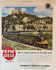 1950 Northern Pacific Railroad Print Ad Standard Oil Homestake Pass Montana