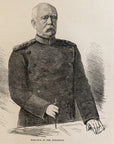 1893 Bismarck In The Reichstag Antique Magazine Wood Engraving