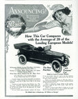 1914 Peerless Vintage Car Print Ad European Models Illustration Cleveland OH