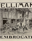 1912 Elliman's Embrocation Original Print Ad Fox Hunting Dogs Horses