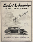 1928 Rochet-Schneider 1929 French Automobile Models Print Ad Egypt Sphinx Camel Desert