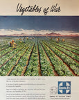 1945 Atchison, Topeka and Santa Fe Railroad Print Ad Vegetable Of War Southwest