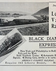 1906 Lehigh Valley Railroad Print Ad Black Diamond Express Glen Summit Springs