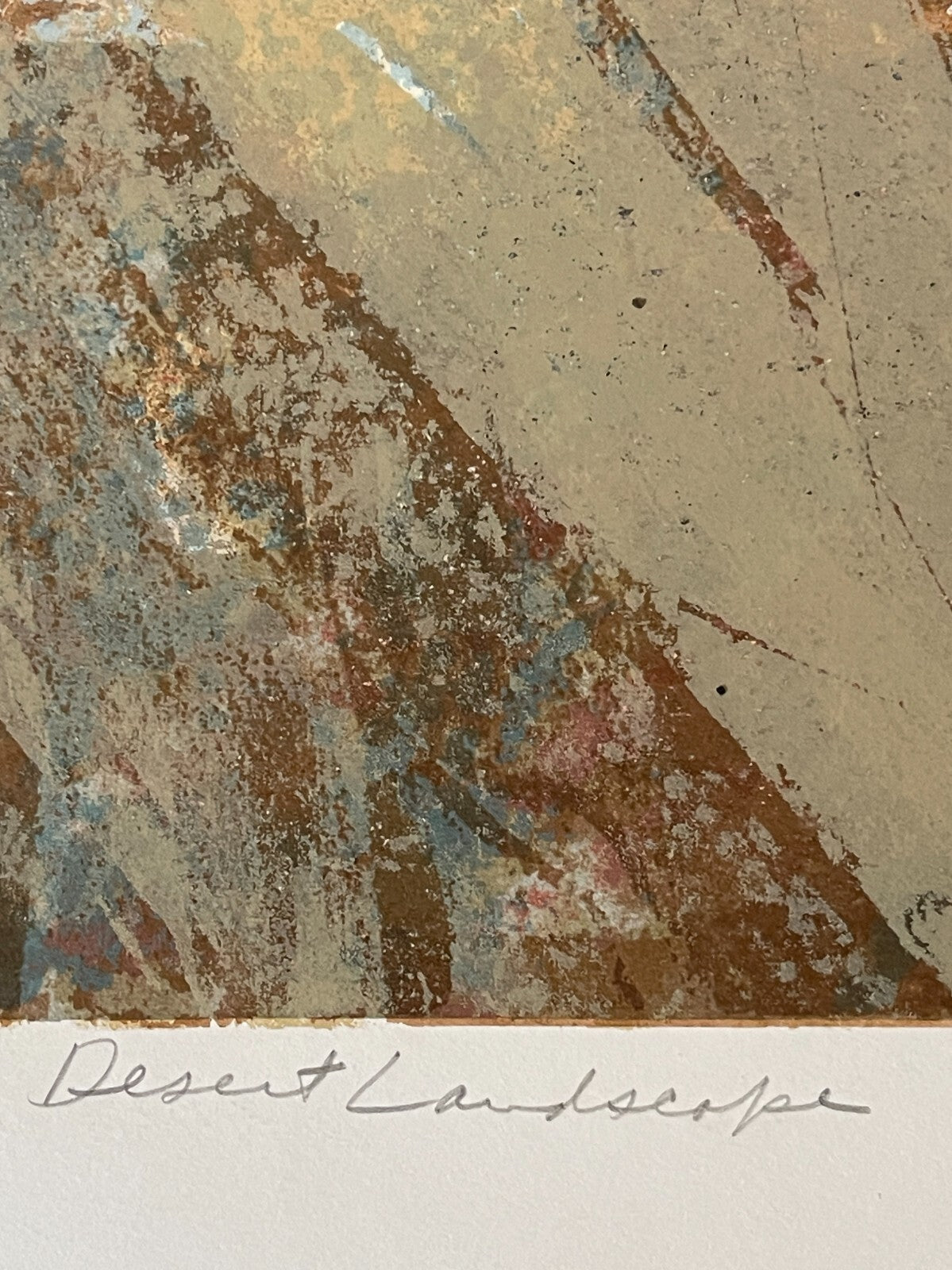 DESERT LANDSCAPE Robert Alan Smith ORIGINAL Artist Signed 1961 Ltd Ed Serigraph