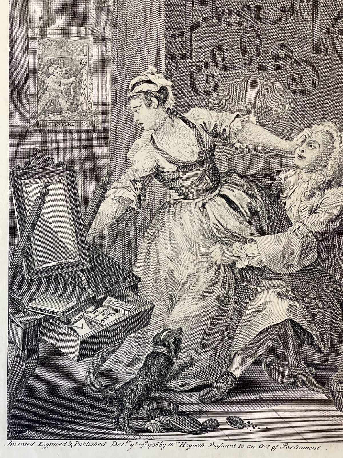 1822 BEFORE AND AFTER Authentic Hogarth Heath Edition Antique Print SET OF 2