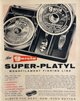 1961 Garcia Super Platyl Monofilament Fishing Line Print Ad Fishing Tackle