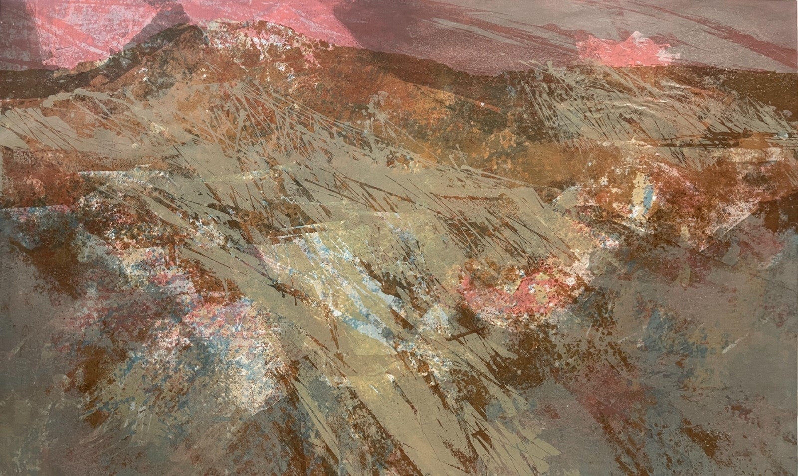 DESERT LANDSCAPE Robert Alan Smith ORIGINAL Artist Signed 1961 Ltd Ed Serigraph