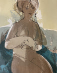 SEATED FIGURE Robert Alan Smith ORIGINAL Artist Signed Serigraph c 1960 Ltd. Ed.