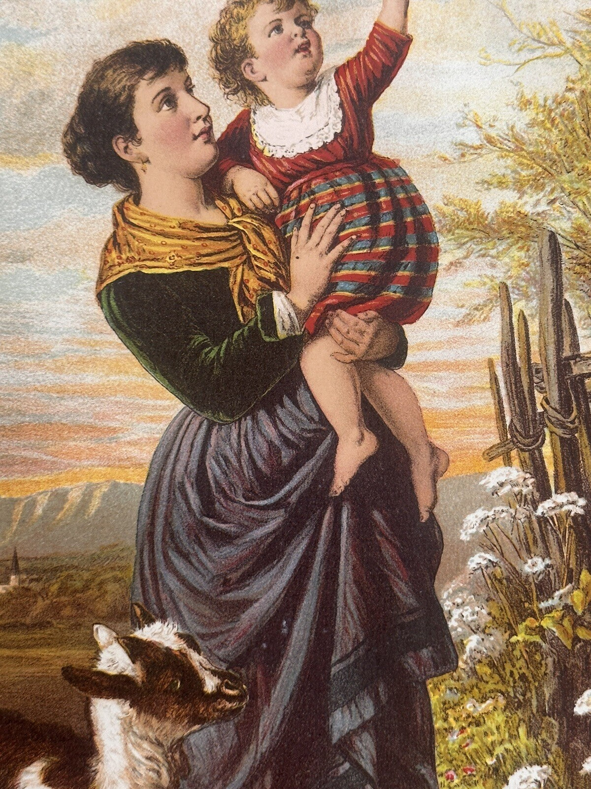 1886 "Happy Days" Chromolithograph Print | Magazine Illustration