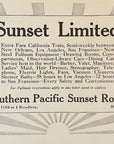 1912 Southern Pacific Railway Print Ad - Sunset Limited California Railroad RR