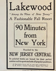 1904 New Jersey Central Railroad Print Ad Among The Pines Of New Jersey