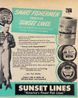 1945 Sunset Lines Fishing Line Photo Print Ad Castmaster San Francisco CA Muskie