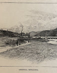 1893 Argostoli, Cephalonia By Charlie W. Wylick Antique Magazine Wood Engraving