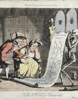 1815 Rowlandson THE GENEOLOGIST English Dance Of Death HC Aquatint Etching