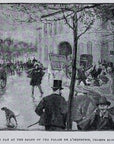 1892 Sending In Day At The Salon Of The Palais De… Antique Wood Engraving