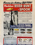 1940 Heddon River Runt Spook Fishing Lure - Dowagiac Michigan Print Ad
