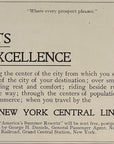1903 New York Central Railroad Antique Print Ad Five Points Of Excellence