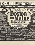 1904 Boston & Maine Railroad Print Ad Seashore Lake & Mountain Resorts