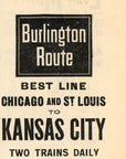 1894 Chicago Burlington & Quincy Railroad Print Ad Burlington Route The Q To KC