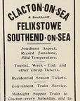 1912 G.E.R. Great Eastern Railway Railroad Print Christmas Travel Ad