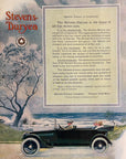 1914 Stevens Duryea Automobile Print Ad - William Foster Art Chicopee Falls MA