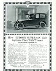 1917 Hudson Super Six Antique Car Print Ad Women Motor Car Detroit MI