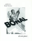 1951 Bonal Chartreuse Vintage Print Ad Aperitif Charles Lemmel Illustration