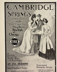1904 Erie Railroad Print Ad Cambridge Springs PA Waitress Fashion Millinery
