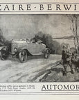 1919 Sizaire Berwick British Car Antique Print Ad Motor Car W.E. Wigfull Art