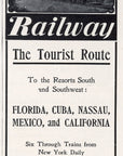 1908 Southern Railway Print Ad Tourist Route Southern's Palm Limited Florida
