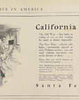1904 Santa Fe Railroad Print Ad Railway Travel Ad California Limited Reading