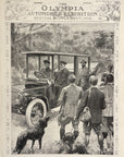 1912 Olympia Automobile Exhibition A.C. Michael Art Hunting Dogs King Daimler