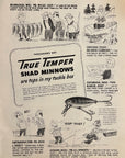 1949 True Temper Shad Minnows - Speed Shad Geneva Ohio Cartoon Print Ad