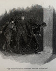 1892 He Thrust His Head Cautiously Forward To Look In Antique Wood Engraving