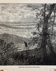 1892 Sunset Rock, Roan Mountain North Carolina Antique Wood Engraving