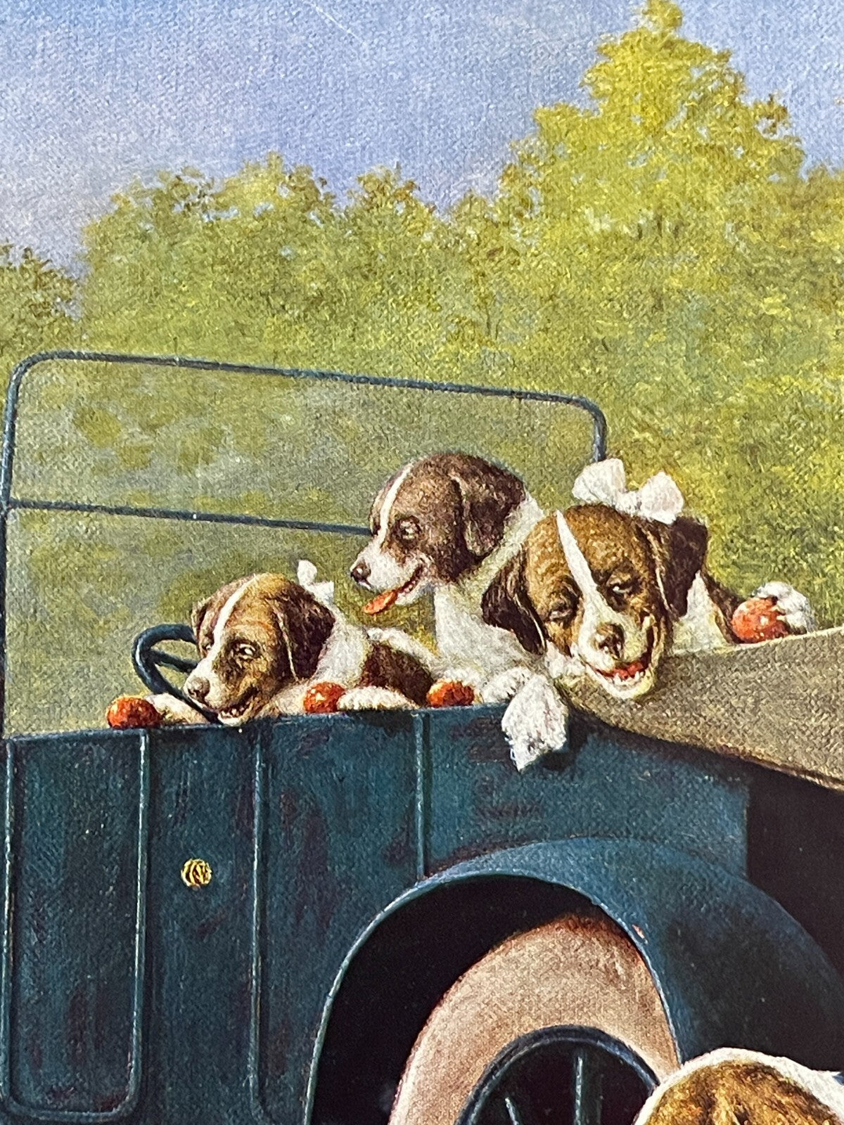 C.M. Coolidge TEN MILES TO A GARAGE Saint Bernard Dogs Car Trouble Picnic