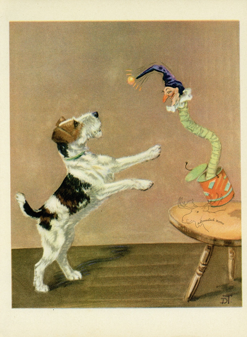 1932 Diana Thorne Vintage Dog Print - Fox Terrier - Plate #10 at Adirondack Retro