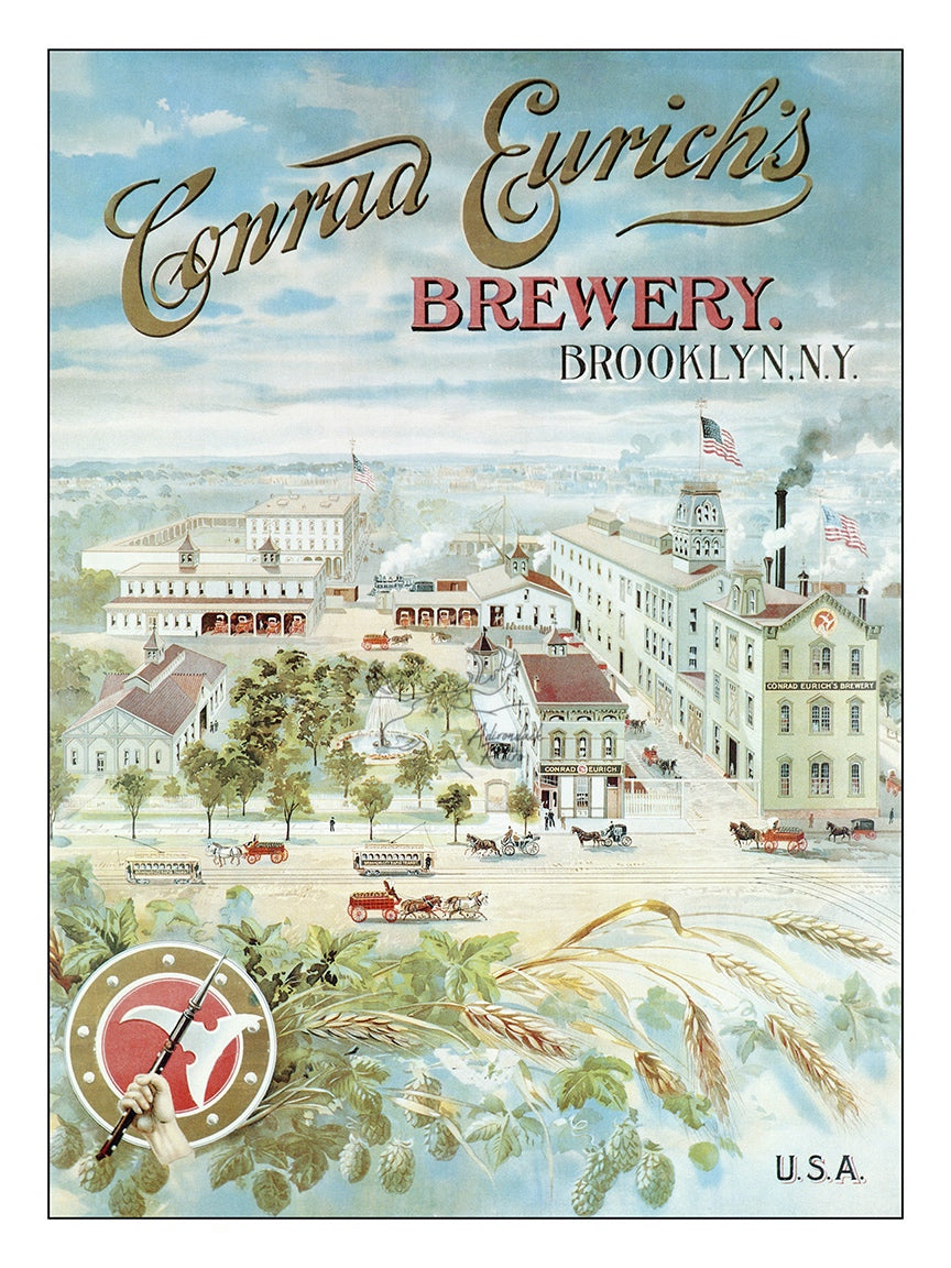 Conrad Eurich's Brewery Giclee Beer Print at Adirondack Retro