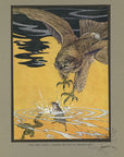 The Owl, Mouse and Frog Limited Edition Tipped-In Color Book Plate - Paul Bransom Antique Print at Adirondack Retro