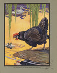 The Chicken's Mistake Limited Edition Tipped-In Color Book Plate - Paul Bransom Antique Print at Adirondack Retro