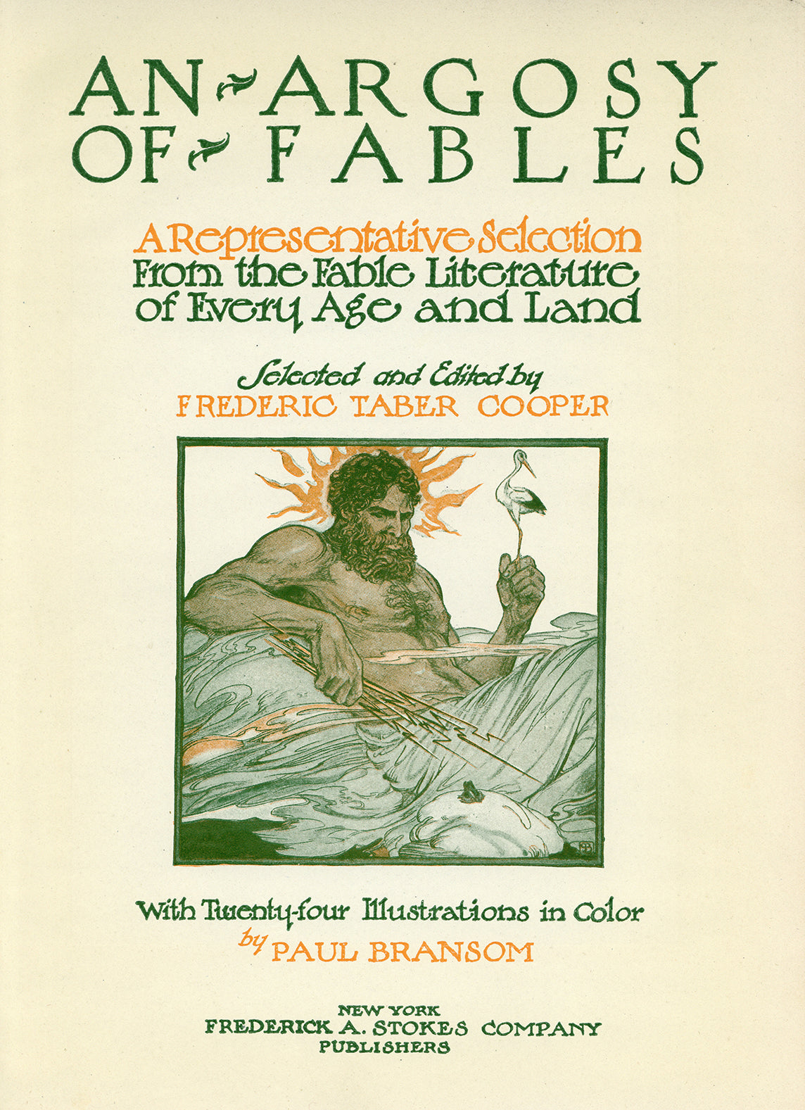 The Monkey And The Dolphin Limited Edition Tipped-In Color Book Plate - Paul Bransom Antique Print