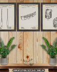 Canoeing Patent Print Set of 3 at Adirondack Retro