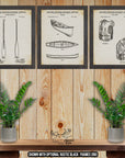 Canoeing Patent Print Set of 3 at Adirondack Retro
