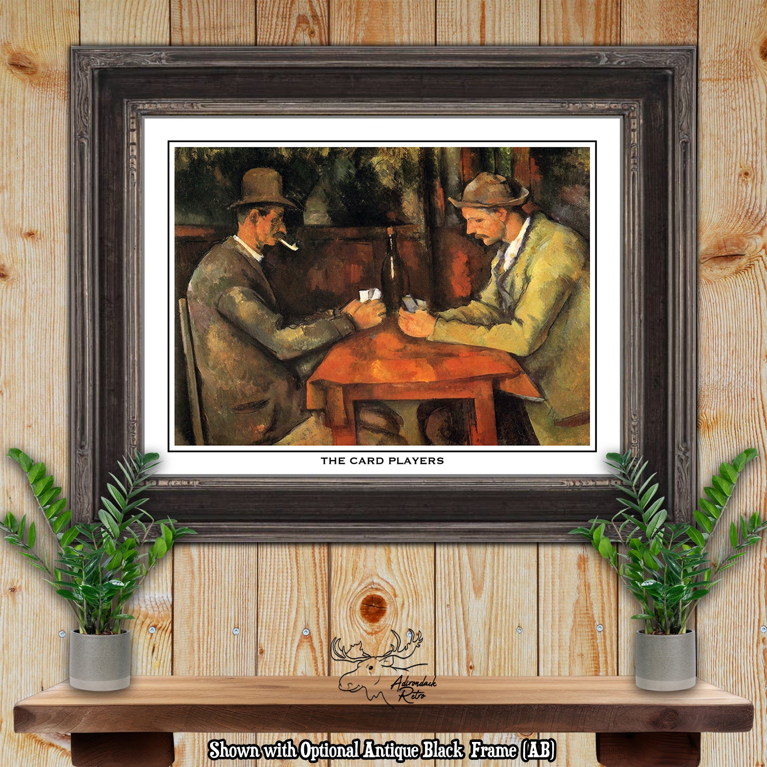 The Card Players by Paul Cezanne Giclee Fine Art Poker Print at Adirondack Retro