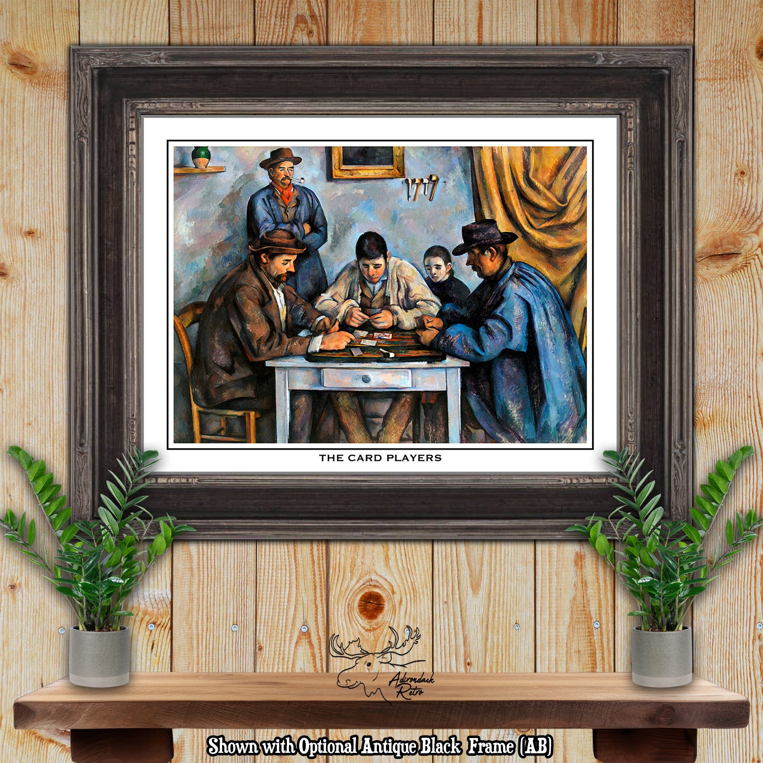 The Card Players II by Paul Cezanne Giclee Fine Art Poker Print at Adirondack Retro