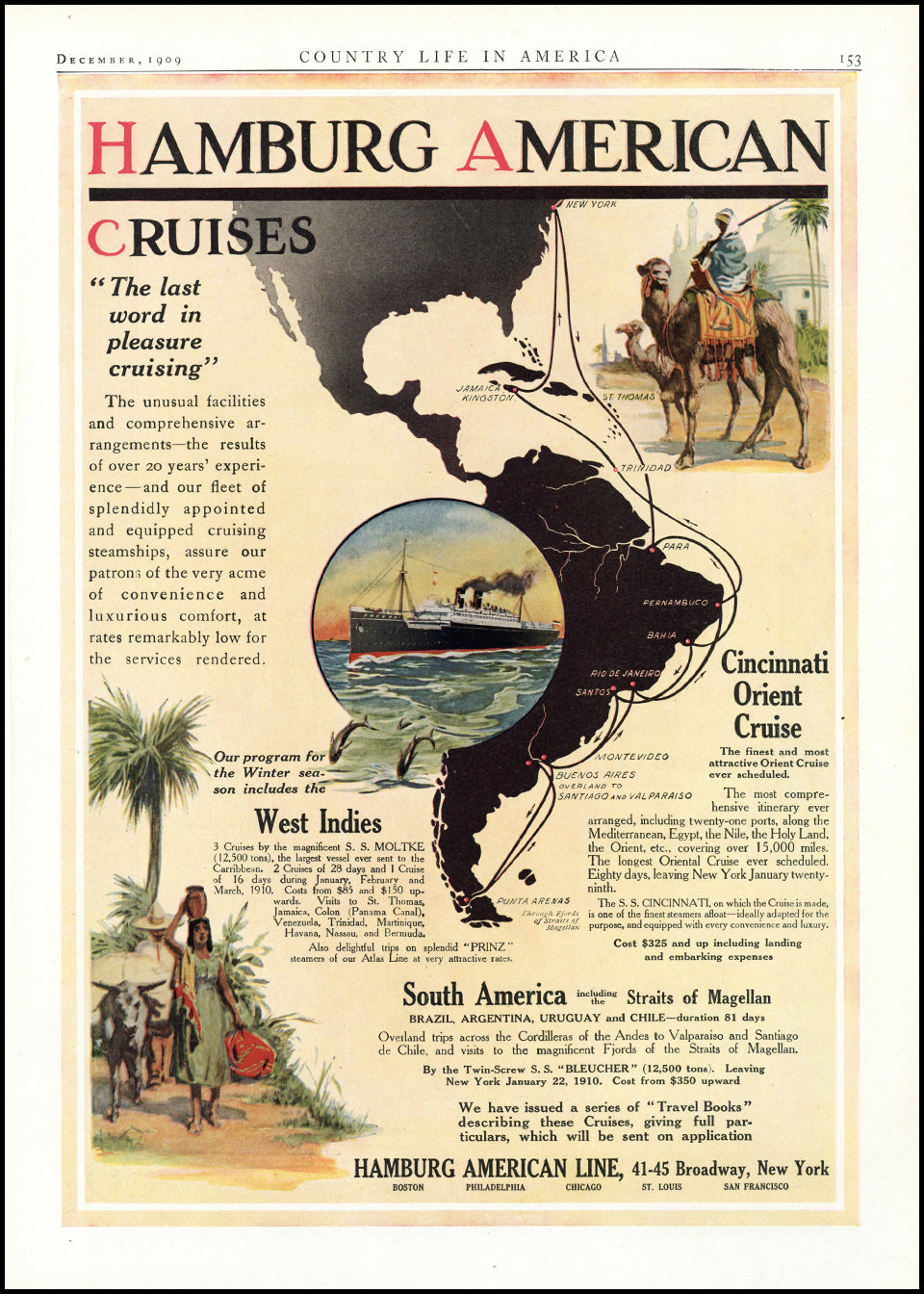 Antique and Vintage Cruise Line Ads at Adirondack Retro